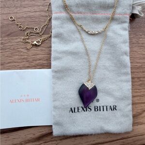 Alexis Bittar Necklace Purple and Gold